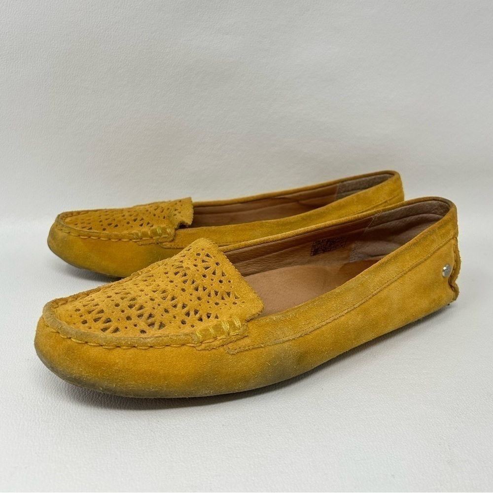 Ugg SN1098271 Yellow Suede Slip On Loafer Shoes, Women’s Size 10